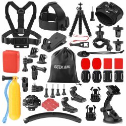 38 in 1 Action Kamera Zubehör Kit, Kompatibel mit GoPro Hero, DJI Osmo, AKASO, Campark, Crosstour, APEMAN, COOAU, Apexcam, SJCAM und mehr GKACC-1 Angebot bei HelloDeals
