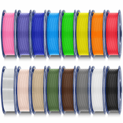 SUNLU PLA Filament 16 Color Bundle Multicolor, PLA 3D Drucker Filament 1.75mm, Geeignet für Mehrfarbendruck, Einzeln Vakuumverpackt, 0.25KG pro Spule, 4KG Insgesamt, 16 Pack. PLA 16-color PLA 16 color Angebot bei HelloDeals