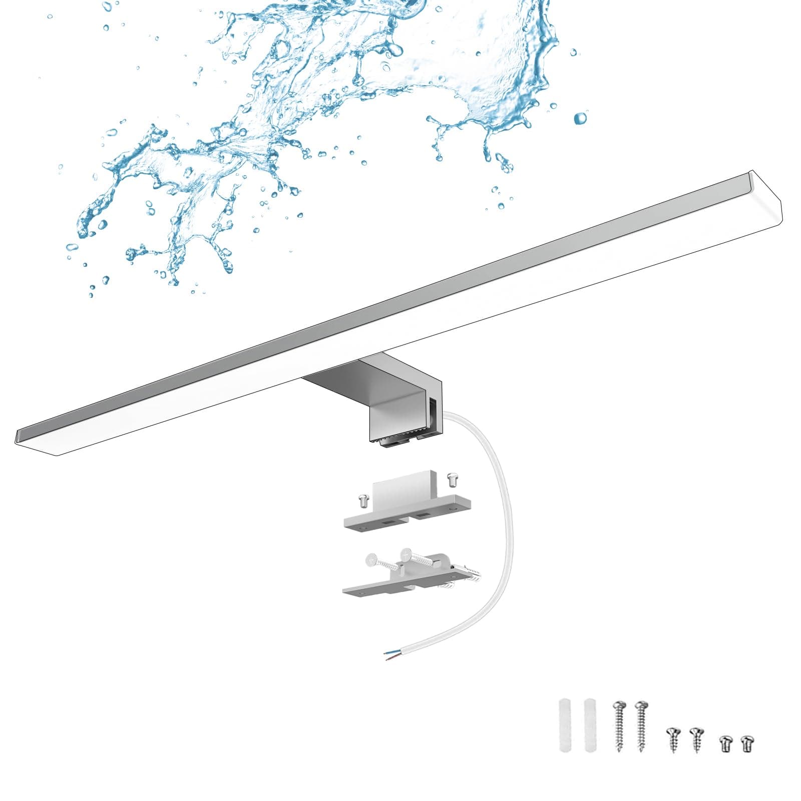 LED Spiegellampe Bad 50cm 1200lm Spiegelleuchte 15W Badleuchte Neutralweiß 4000k,Spiegellampen Spiegel Badezimmerschrank 230V,Badspiegelleuchten Badezimmerspiegel IP44 Angebot bei HelloDeals