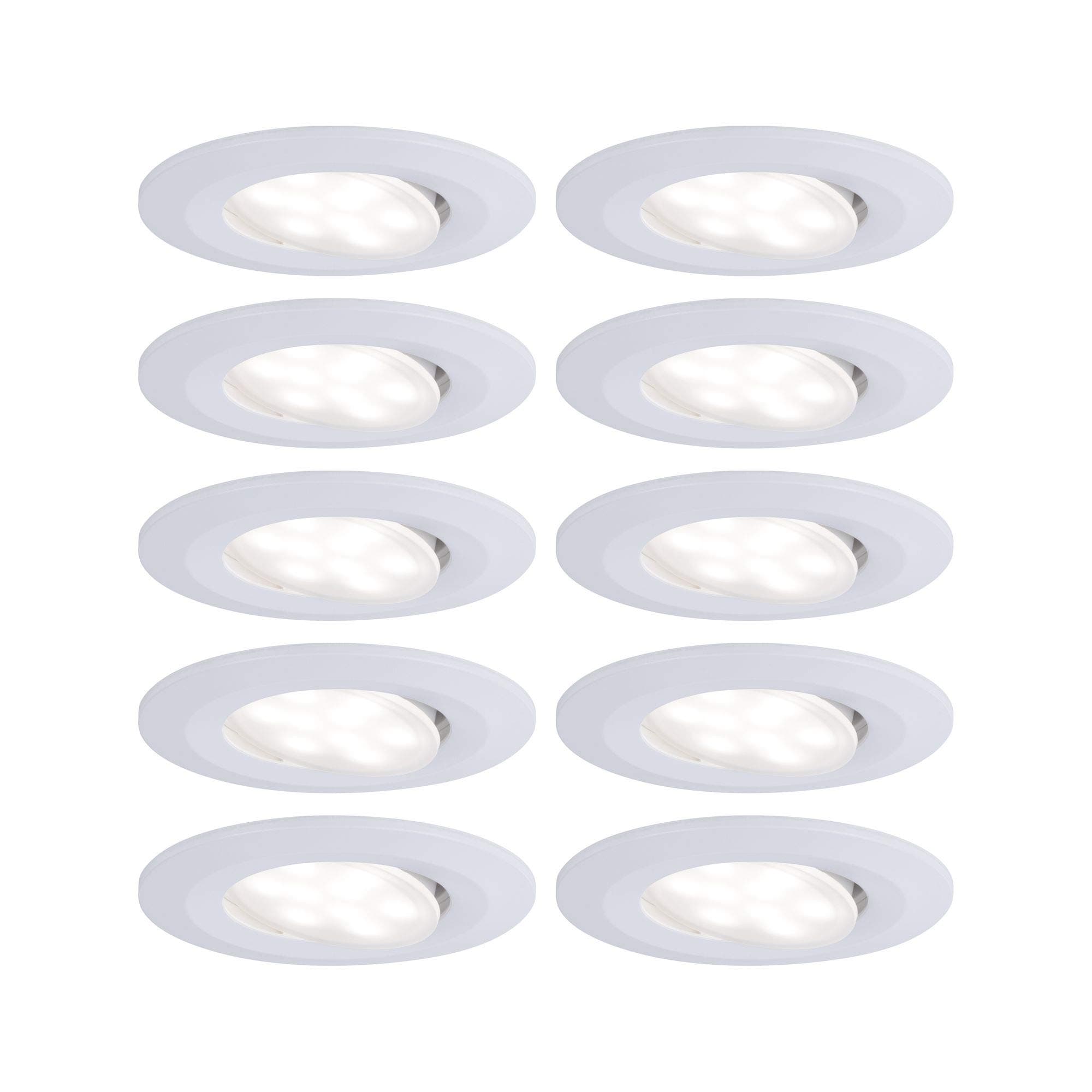 Paulmann 99924 Einbauleuchte LED Calla rund 10x5,2W Weiß matt schwenkbar Weiß Matt Dimmbar Single Angebot bei HelloDeals