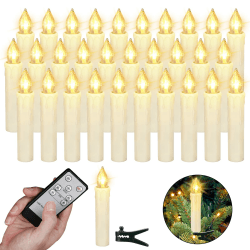 30er LED Weihnachtskerzen mit Fernbedienung Timer Dimmbar, Christbaumkerzen Kabellose Weihnachtsbaumkerzen für Weihnachtsbaum Weihnachtsdeko Hochzeit (30stück) Warmweiß 30 Angebot bei HelloDeals