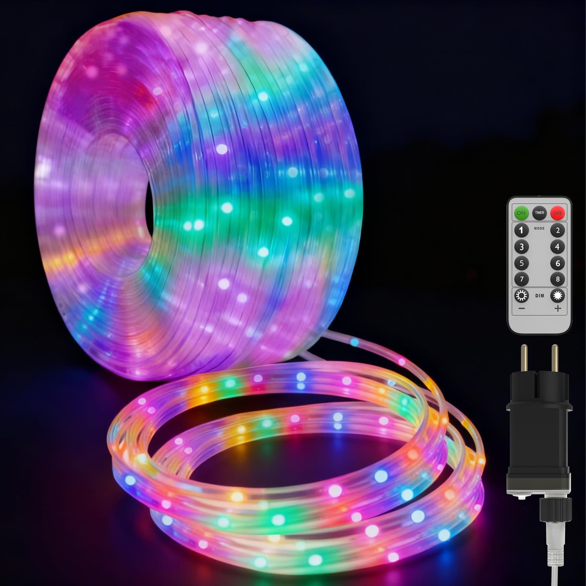 80m 800LEDs Lichterschlauch Dimmbar Bunt LED Lichterkette mit 8 Modi & Timer Schlauch Außen IP44 Wasserdicht Weihnachten Dekolicht RGB LED Beleuchtung für Party Feier Weihnachtsbeleuchtung Bunt 80m Angebot bei HelloDeals