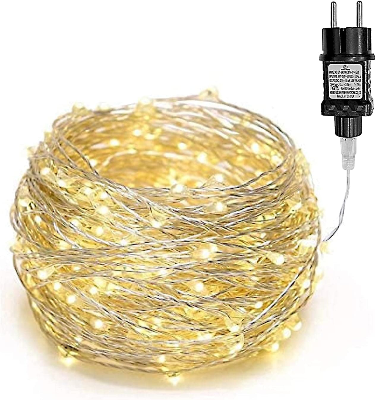 Gresonic 200/300er LED Mikro Silberdraht Lichterkette Strombetrieb Deko für Innen Außen Warmweiß (Warmweiß, 100LED) 100LED Warmweiß Angebot bei HelloDeals