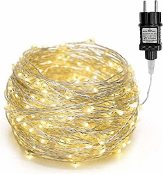 Gresonic 200/300er LED Mikro Silberdraht Lichterkette Strombetrieb Deko für Innen Außen Warmweiß (Warmweiß, 100LED) 100LED Warmweiß Angebot bei HelloDeals