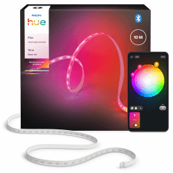 Philips Hue Flux 10m UltraBright LED-Lightstrip, 2900 lm, lebendige Farben, flexible Innenbeleuchtung, Chromasync™-Farbmischung, zuschneidbar, erweiterbar, wiederverwendbar, App- & Sprachsteuerung Angebot bei HelloDeals