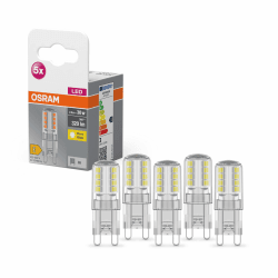 Osram Star PIN LED-Lampe für G9-Sockel, klares Glas,Warmweiß (2700K), 320 Lumen, Ersatz für herkömmliche 30W-Leuchtmittel, nicht dimmbar, 5-er Pack Multicolored 5 Pack 30W G9 Angebot bei HelloDeals