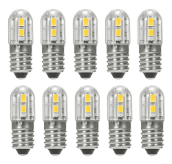 Schraubsockel E10 5730 LED - Ersatz Beleuchtung warmweiß 3200K Sparlampe - 6V Lampe Birne (2) Angebot bei HelloDeals
