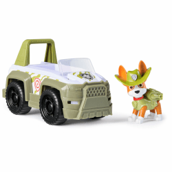 PAW PATROL - Tracker-Figur mit Dschungel-Fahrzeug, stabiles Basis-Fahrzeug (2025), authentisches Spielzeug zur Serie für Kinder ab 3 Jahren Angebot bei HelloDeals