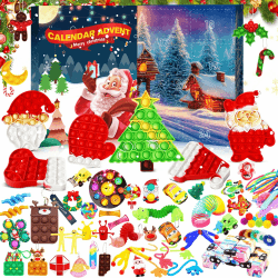Adventskalender 2025 kinder, Adventskalender Fidget Toy, Pop Set Bubble Toy Anti-Stress Spielzeug, 24 Tage Weihnachts-Countdown-Kalender Sensory Fidget Toys Set, Überraschungsbox Geschenk für Kinder Angebot bei HelloDeals