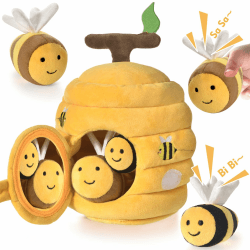 VORENUS Baby Spielzeug 6-12 Monate,6-in-1 Baby Bienenstock mit 5 Bienen Montessori Sensorik Spielzeug mit Scheune,Rassel,Spiegel,Kinder Lernspiele & Motorikspielzeug Geschenke für Kinder 1 2 3 Jahre Angebot bei HelloDeals