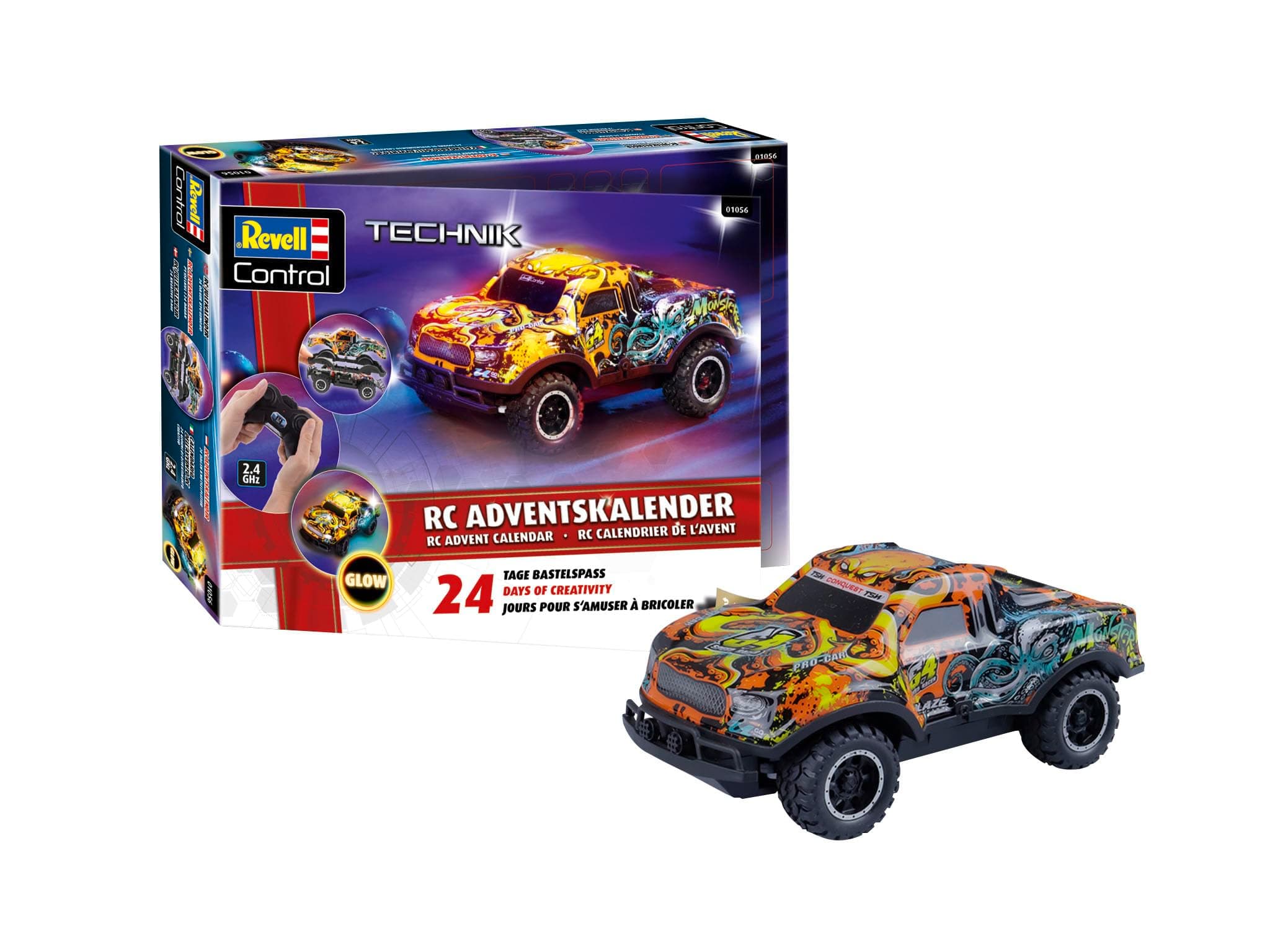 Revell Adventskalender RC Christmas Driver I Ferngesteuertes Auto I zum Basteln I RC Adventskalender für Jungen, Mädchen & Erwachsene ab 10 Jahren I Angebot bei HelloDeals