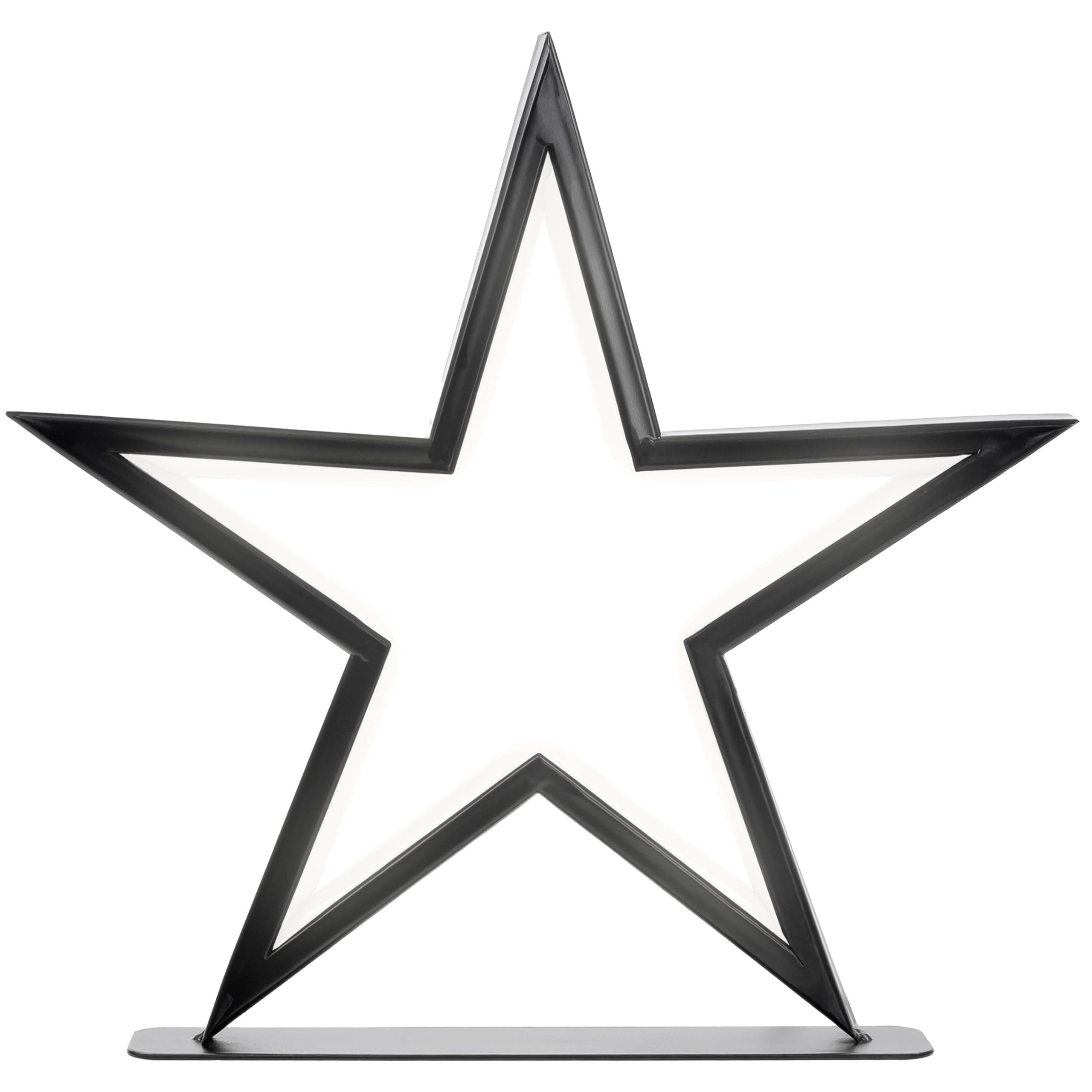 LED Stern-Lampe aus Metall in schwarz mit Netzstecker, ca. 33 cm, ideal als Weihnachtsdeko für Tisch, Schrank Fenster, indirekt beleuchtet 144 LEDs Angebot bei HelloDeals