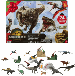 Mattel JGB67 - Jurassic World - Adventskalender - 24 Überraschungen - 18 Dinosaurier Figuren & Zubehör Angebot bei HelloDeals