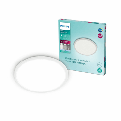 Philips LED Badezimmer Deckenleuchte Superslim, weiß, 15W, neutralweißes Licht 4.000K, 3 Lichteinstellungen - dimmen ohne Dimmer, IP44 Schutz, Einzelpack neutralweißes Licht Einzelpack Weiß Angebot bei HelloDeals