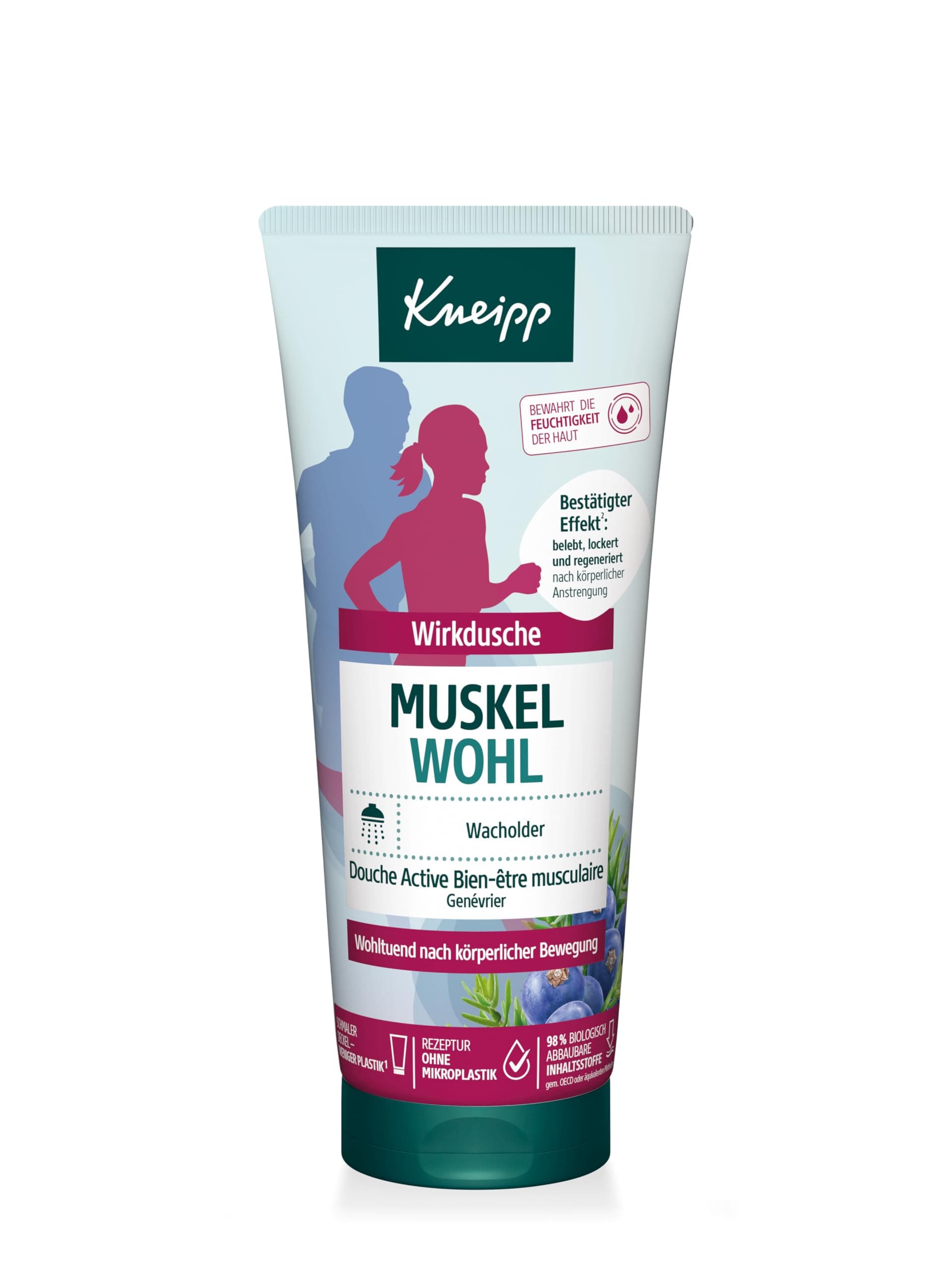 Kneipp Wirkdusche Muskel Wohl - reaktivierendes und lockerndes Duschgel mit ätherischem Wacholder-Öl - ideal nach körperlicher Bewegung und Anstrengung - vegan - ohne Mikroplastik - 200ml Mehrfarbig 200 ml (1er Pack) Angebot bei HelloDeals