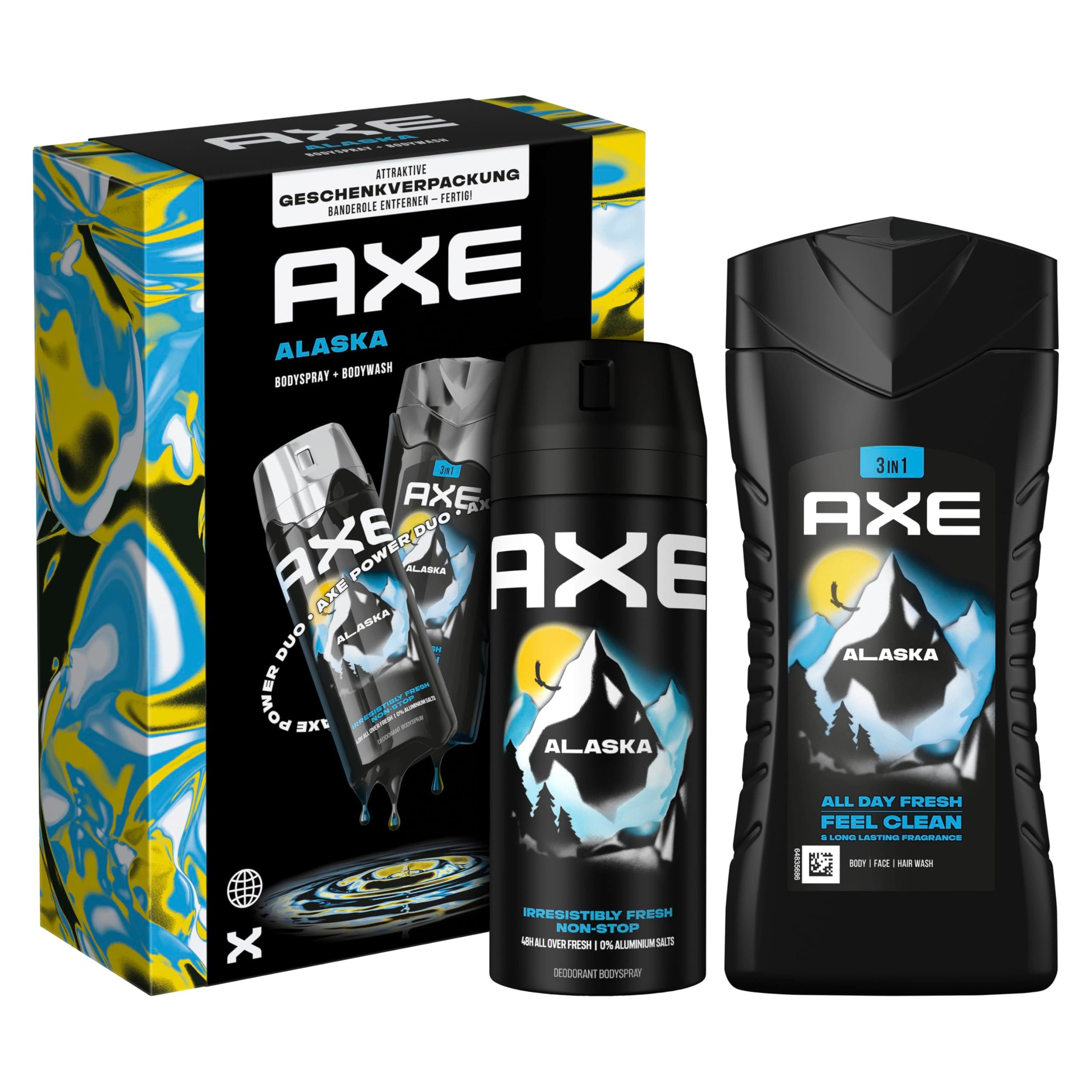 Axe Geschenkset Alaska Pflegeset mit Bodyspray und Duschgel (150 ml + 250 ml) Alaska 250 ml (1er Pack) Angebot bei HelloDeals