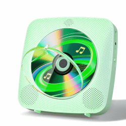 Gueray Tragbarer CD Player Tragbar : Radio CD Players Kinder CD-Player Discman mit 1800mAh Akku Lautsprecher abnehmbaren Staubschutzabdeckung Fernbedienung UKW-Radio USB AUX Funktion Grün Y-01 Grün Angebot bei HelloDeals