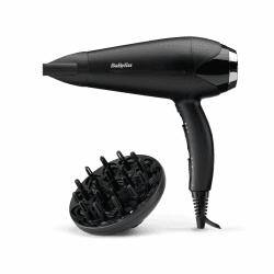 BaByliss Haartrockner Turbo Smooth – 2200 W leistungsstarker Föhn, großer Diffusor, Ionen-Technologie mit Anti-Frizz, 3 Temperatureinstellungen & 2 Geschwindigkeitsstufen, Schwarz, D572DE Angebot bei HelloDeals