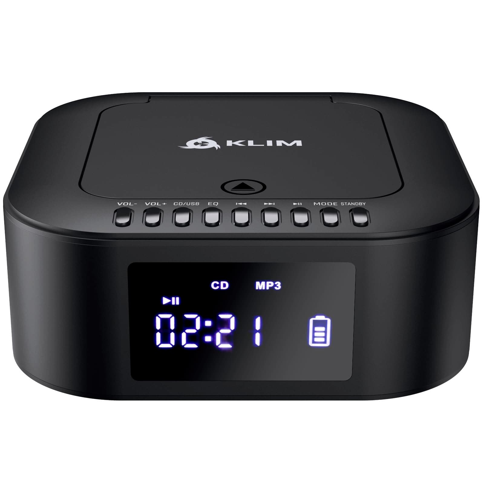 KLIM Boombox E1 Radio mit CD Player - BASS Boost mit Tieftöner - FM Radio, MP3, Bluetooth, AUX, USB, Kompakt Disc - CD Player tragbar mit kabellosem Modus und aufladbaren Akku - Mit Fernbedienung Angebot bei HelloDeals