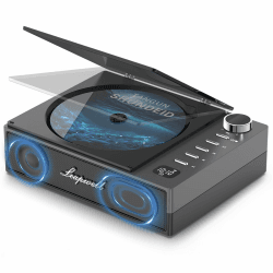 CD Player Tragbar, Leapwell Tragbarer CD Player Bluetooth mit Lautsprecher, Portable CD Player Kinder Klein mit Fernbedienung, CD Spieler Anti-Skip mit Kopfhörer Schwarz Angebot bei HelloDeals