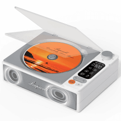 CD Player Tragbar, Leapwell Tragbarer CD Player mit Lautsprecher Bluetooth CD-Player mit Fernbedienung Kinder Mini CD Spieler Anti Skip mit AUX Optisch USB LCD Bildschirm Weiß Angebot bei HelloDeals