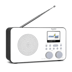 TechniSat VIOLA 2 C IR - tragbares Internetradio (DAB+, UKW, WLAN, 2.4 Zoll Farbdisplay, Kopfhöreranschluss, Wecker, Sleeptimer, 3 Watt RMS, Akku, Netzteil) Weiß Angebot bei HelloDeals