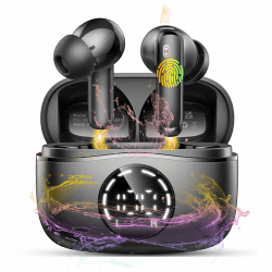 Bluetooth Kopfhörer, 2025 Neu Kopfhörer Kabellos Bluetooth 5.4 In Ear Kopfhörer mit 4 ENC Noise Cancelling Mikrofon Earbuds, 48H Spielzeit, HiFi Stereo, IP7 Wasserdicht Ohrhörer für Yoga/Reisen/Arbeit schwarz Angebot bei HelloDeals