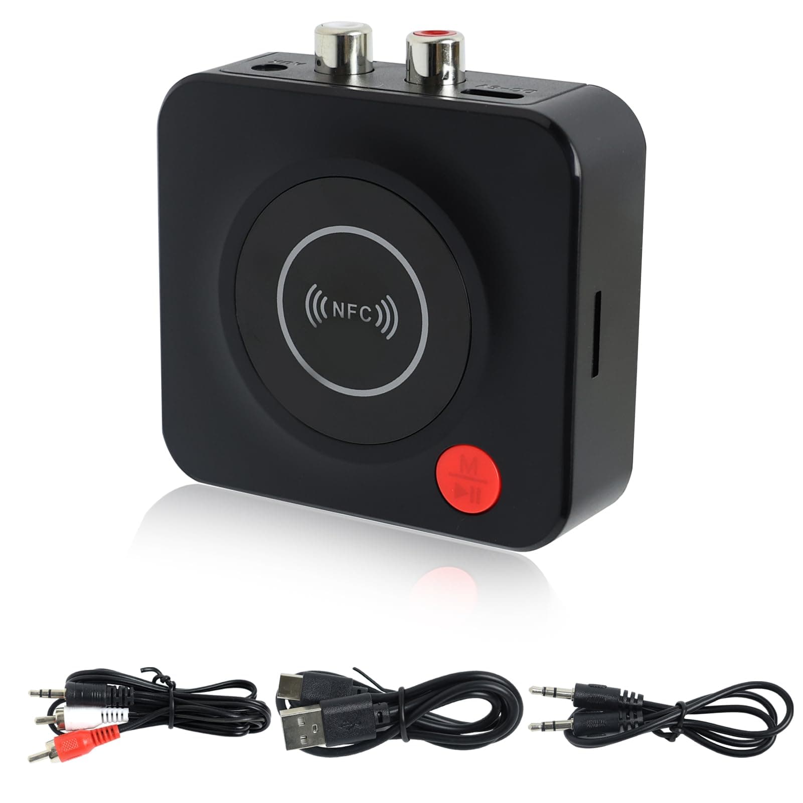 Bluetooth 5.3 Adapter Stereoanlage, HiFi-Verstärker, Bluetooth HiFi-Empfänger, Bluetooth-Audio-Adapter, HD-Audio und niedrige Latenz, mit RCA/AUX Klinke 3,5 mm für Autoradio Home Stereoanlage Angebot bei HelloDeals