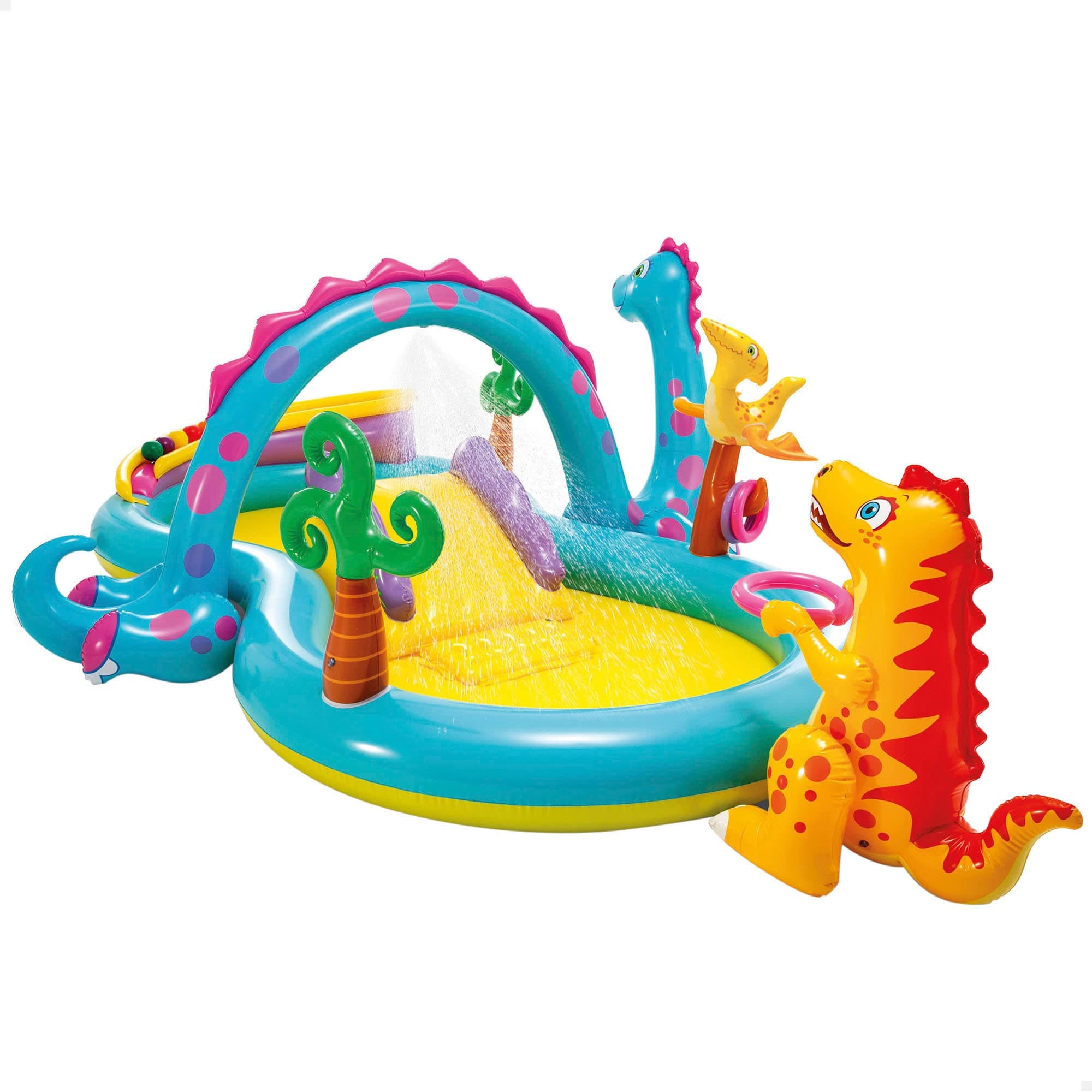 Intex 57135NP - Aufblasbares Play Center Dinoland, Vinyl, Mehrfarbig, 302x229x112 cm Dinoland Play Center Intex Angebot bei HelloDeals