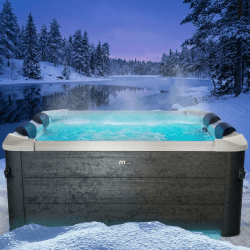BRAST Whirlpool MSpa Oslo Plus XXL mit Fester Außenwand | LED-Beleuchtung 20 einstellbare Farben für 6 Personen | 160x160x65cm | 120 Massagedüsen | In & Outdoor Pool Angebot bei HelloDeals