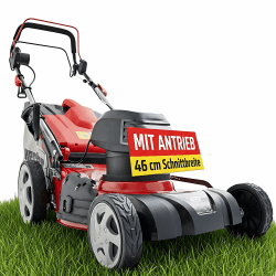 HECHT 5-IN-1 Elektro Rasenmäher mit 1.800 Watt Motor, 46 cm Schnittbreite, Radantrieb, Mulchfunktion, zentrale 7-Fach Schnitthöheneinstellung und 50 Liter Fangkorb für einen schön gepflegten Rasen Rasenmäher elektro Rot Angebot bei HelloDeals