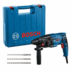 Bosch Professional Bohrhammer GBH 2-21 (mit SDS plus, inkl. 3x Drill Bit SDS plus, (6/8/10 mm), Zusatzhandgriff, Maschinentuch, Tiefenanschlag, Handwerkoffer) + 3x SDS Plus Bohrer GBH 2-21 (im Koffer) Angebot bei HelloDeals