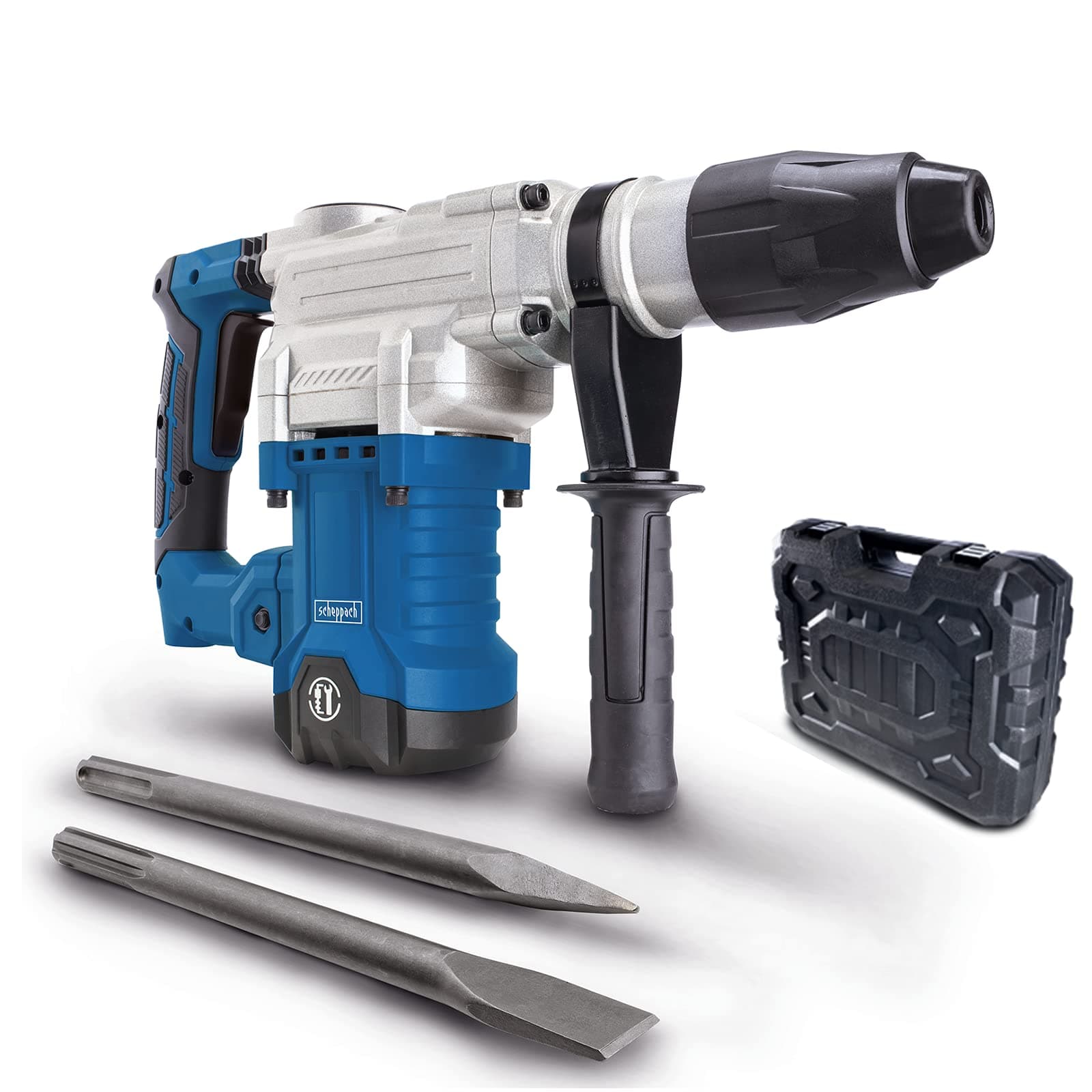 Scheppach 2in1 Bohrhammer DH1600Max | Schlagbohren - Meißeln | Schlaghammer 1600W Leistung | 10 Joule Schlagkraft & 3800 BPM | SDS-Max-Spannsystem | inkl. Koffer, Spitzmeißel, Flachmeißel & LED Licht Angebot bei HelloDeals