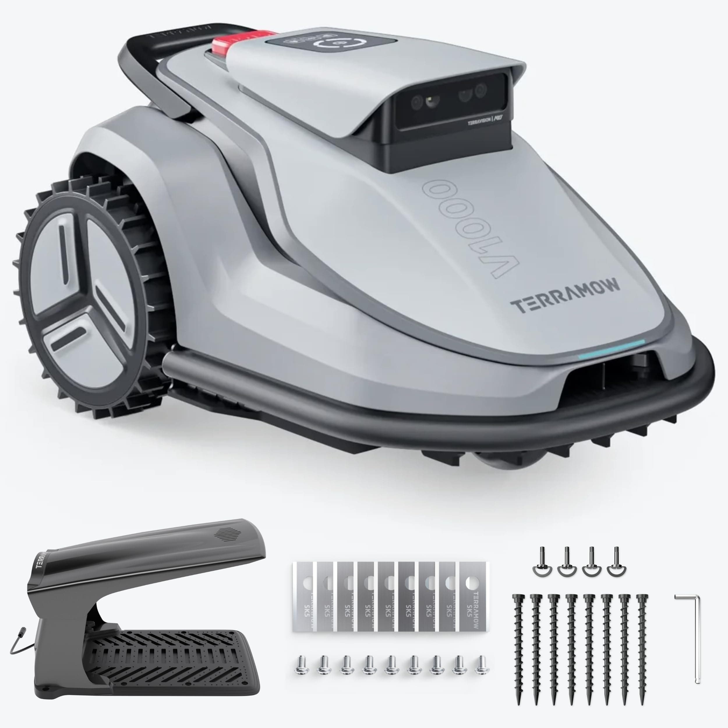 Terramow V1000 Mähroboter ohne Begrenzungskabel, ohne RTK, mit KI-Bilderkennung und Hinderniserkennung für Garten bis 1200m² Angebot bei HelloDeals