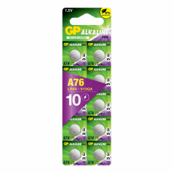 GP Extra LR44 Knopfzelle Alkaline, 10 Stück Batterien LR44 (kompatibel mit V13GA, AG13, A76, L1154f), 1,5V, quecksilberfrei (Original Blisterverpackung, einzeln entnehmbar) Angebot bei HelloDeals