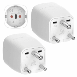 2 Stück Reiseadapter für Indien,Reisestecker Indien,Deutschland nach Indien,Reisestecker Typ D,Adapter Indien,Reiseadapter Sri Lanka,Steckdosenadapter Stromadapter für Sri Lanka,India,Nepal 2 Stück-EU-TO-Indien Angebot bei HelloDeals