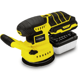 TROTEC Akku Schleifmaschine PESS 10-20V – Schleifer 65 Watt, Multi Akku 20 V 2 Ah, Drehzahlstufe 3.000-12.000 U/min, Schleiffläche-Ø: 125 mm, 4 Schleifblätter Akku Schleifer Angebot bei HelloDeals