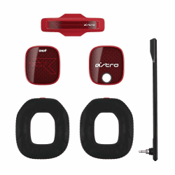 ASTRO A40 TR Gaming-Headset Mod-Kit, 3. Generation, Stimmisolierendes Mikrofon, Ohrpolster mit Geräuschunterdrückung, Gepolsterter Kopfbügel, Lautsprecher-Tags mit Geräuschisolierung - Rot Angebot bei HelloDeals