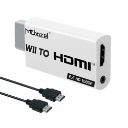 Mcbazel Wii HDMI Adapter mit 1,5 m HDMI Kabel 1080P, Wii Video-Audio Signal Konverter 1080P Full HD mit 3,5 mm Stereo-Audioanschluss für Wii Konsole HDMI Monitor HDTV Video Projektor adapter+cable Angebot bei HelloDeals
