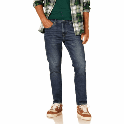 Amazon Essentials Herren Slim-Fit-Jeans - Auslauffarben 32W / 32L Dunkle Waschung Angebot bei HelloDeals