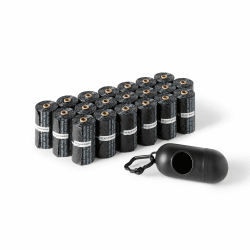 Amazon Basics Hundekotbeutel mit Spender und Leinenclip, Unparfümiert, 300 Beutel (20 Packungen mit je 15 Beuteln), Schwarz Unparfümiert (mit Spender) 300 Beutel Angebot bei HelloDeals