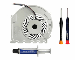 ElecGear Replacement CPU Lüfter für PS4 Slim CUH-2xxx – Intern Reparatur Ersatzkühler Ventilator Kühler Cooling Fan, Thermo Paste, TR8 Torx Security, PH00 Driver Set für Playstation 4 Slim Angebot bei HelloDeals