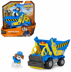Rubble & Crew Kipplaster-Baufahrzeug mit Wheeler-Figur, bewegliche Walze & funktionierende Kippbrücke, authentisches TV-Serie Spielzeug, für Kinder ab 3 Jahren Angebot bei HelloDeals