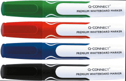Q-Connect Whiteboard Marker/Abwischbar/non Permanent Marker/Strichstärke 2-3mm/ hohe Qualität/Für Zuhause, Büro, Schule/ 4 Stück im Paket/Farbe: Mix Angebot bei HelloDeals