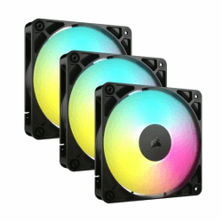 CORSAIR RS120 ARGB 120mm PWM-Lüfter – Daisy-Chain-Verbindung – Geräuscharm – Magnetisches Dome-Lager – Dreierpack – Schwarz Schwarz 3 x 120mm ARGB Angebot bei HelloDeals