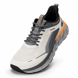 FitVille Extra Weit Laufschuhe Herren Sportschuhe Atmungsaktive Traillaufschuhe Leicht Joggingschuhe Walking Schuhe Gr.40-50 46 EU Weit Farbverlauf Grau Orange Angebot bei HelloDeals