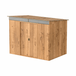 Duramax TOP Pent Roof Skylight 8 x 6 Metall gerätehaus, hergestellt aus verzinktem Stahl, verstärkte Dachkonstruktion, integriertes Oberlicht für Sonnenlicht, Geräteschuppen, Holzmaserung 8 x 6 Pultdach-Oberlicht Holzmaserung Angebot bei HelloDeals
