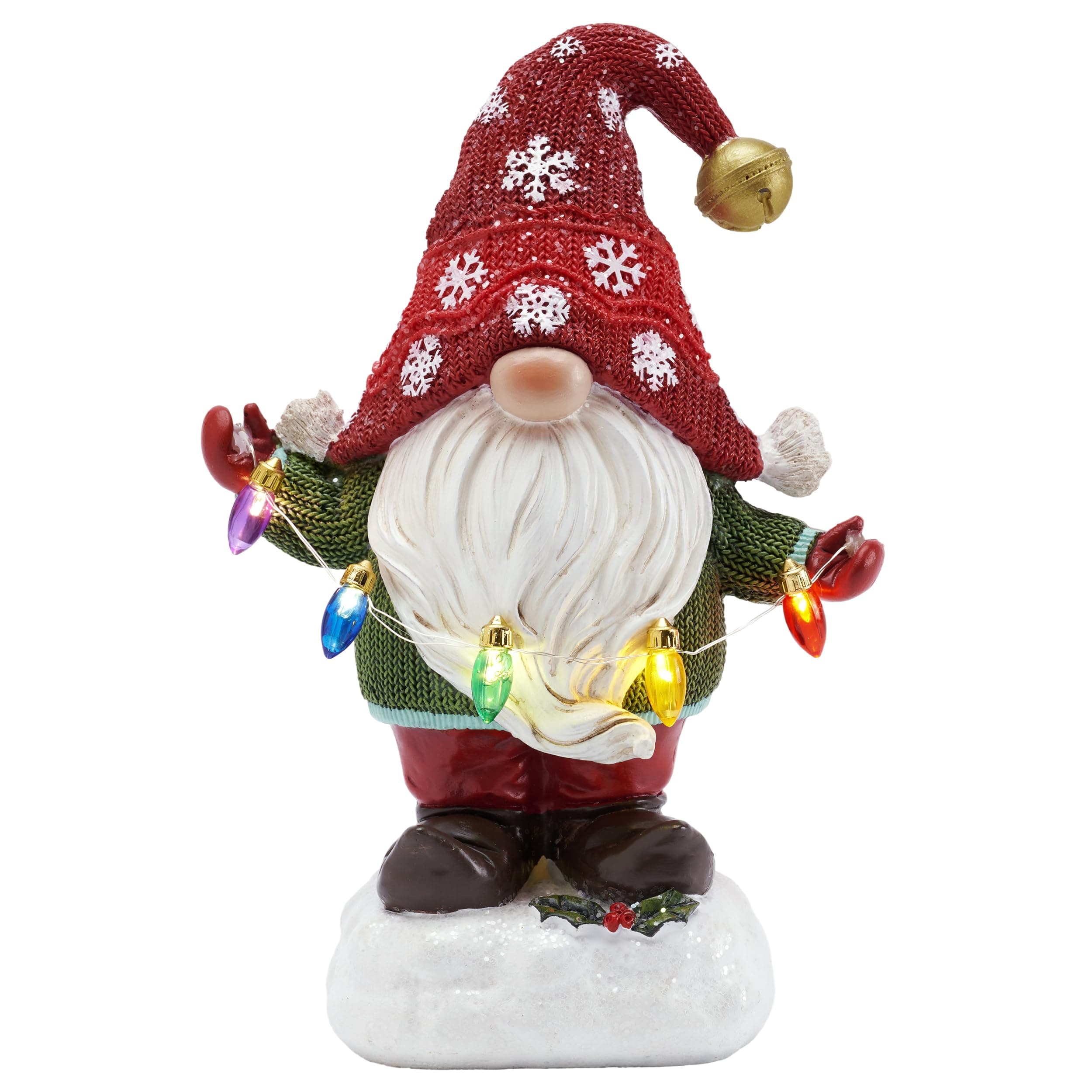 TERESA'S COLLECTIONS Weihnachten deko, Gartendeko für Draußen, Weihnachtsdeko Aussen Solar, Gartendeko aus Kunstharz, Christmas Deko Outdoor, Grüne Weihnachtswichtel 19cm Grün M Angebot bei HelloDeals