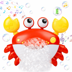 Badewannenspielzeug ab 1 2 3 4 Jahre, Wiederaufladbare Schaummaschine Badewanne mit 12 Liedern, Krabbe Badespielzeug Bubble für Kleinkinder, Badewannen Spielzeug für Jungen und Mädchen Rot Angebot bei HelloDeals