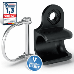 Anhängerkupplung für Thule Chariot & Coaster | Fahrradanhänger Kupplung inkl. Sicherheitspin | Einfache und schnelle Montage am Fahrrad 1 Stück - Schwarz Angebot bei HelloDeals